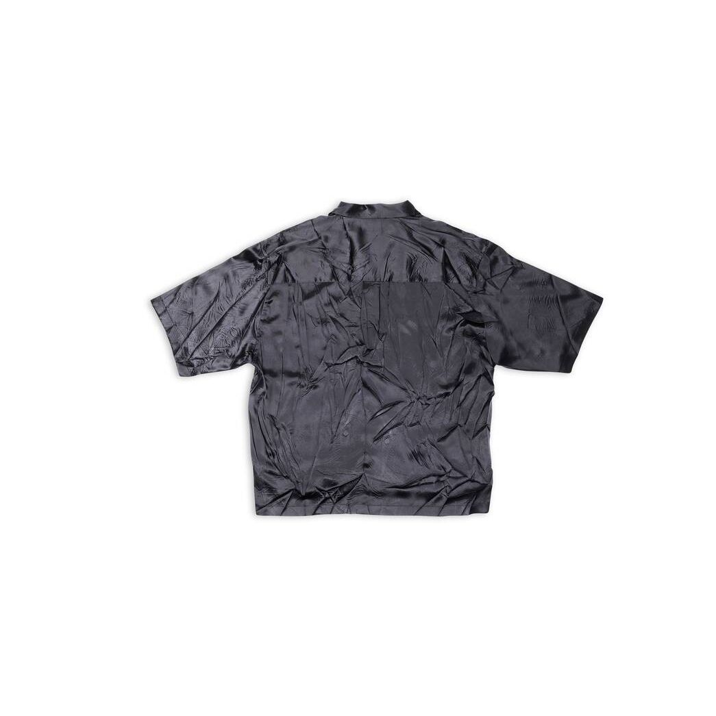 Women's Balenciaga Short Sleeve Shirt Tops Black | 1895ILBWN