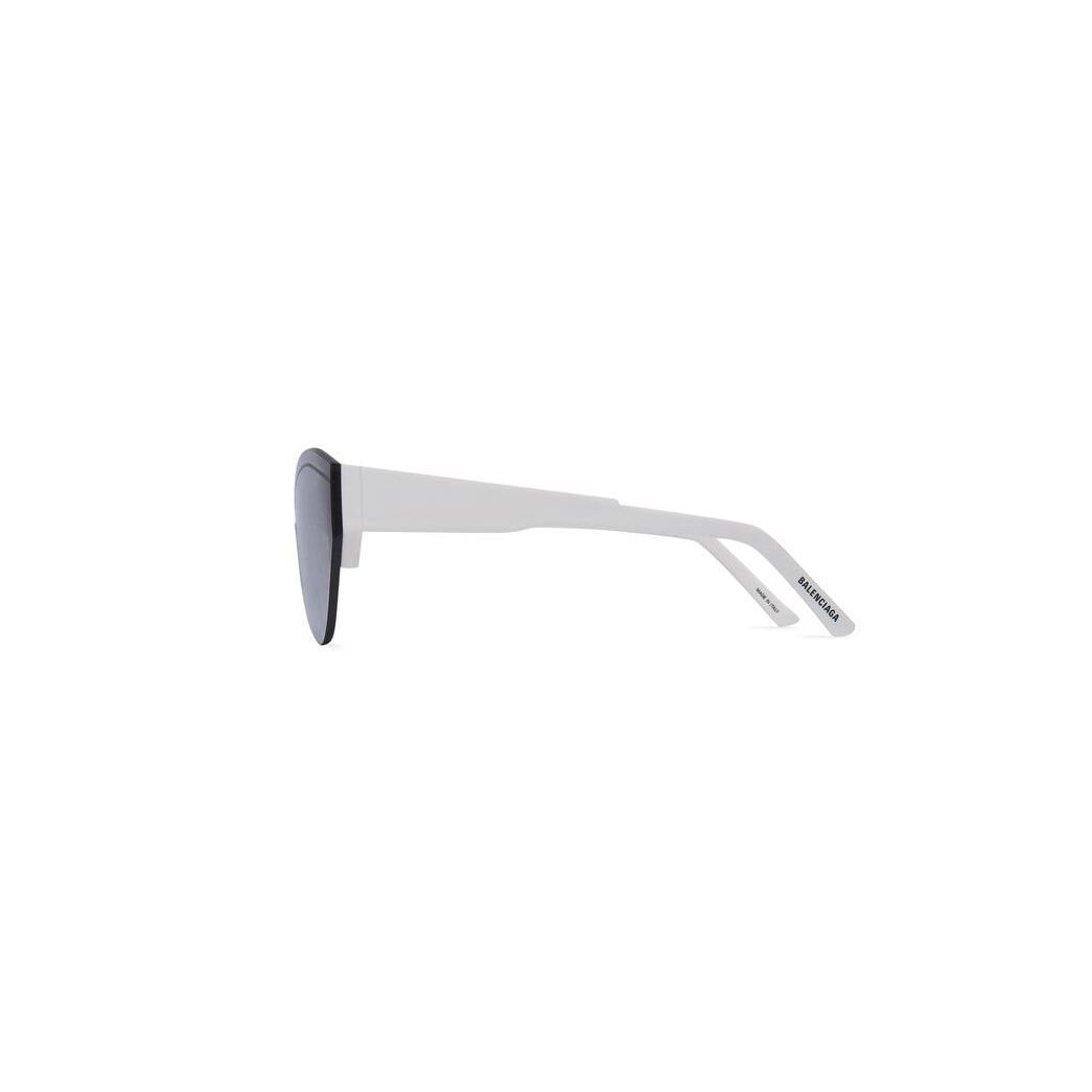 Women's Balenciaga Ski Cat Sunglasses White Black | 2306RIADK