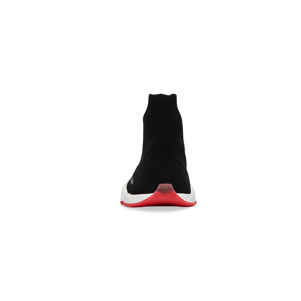 Women's Balenciaga Speed 2.0 Recycled Knit With Transparent Sole Sneakers Black | 6145YJMAR