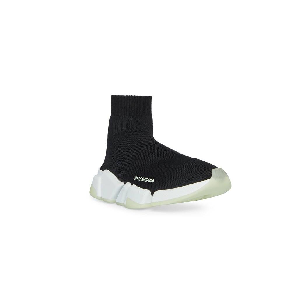 Women's Balenciaga Speed 2.0 Recycled Knit Glow The Sneakers Black | 7820EDMZA