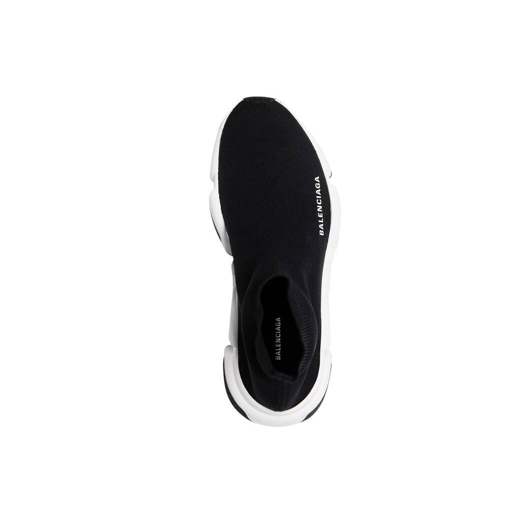 Women's Balenciaga Speed Recycled Knit Sneakers Black / White | 7031DPBEX