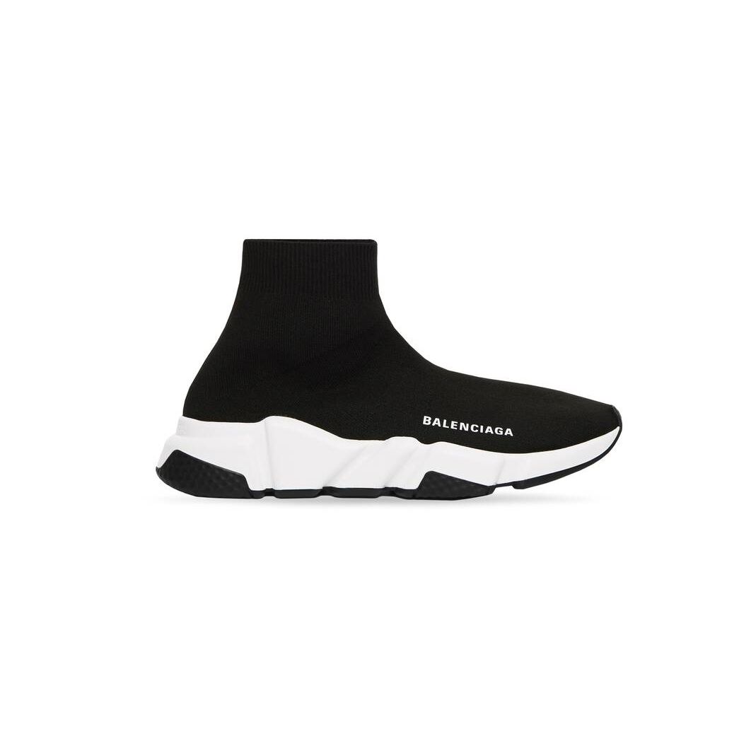 Women\'s Balenciaga Speed Recycled Knit Sneakers Black / White | 7031DPBEX