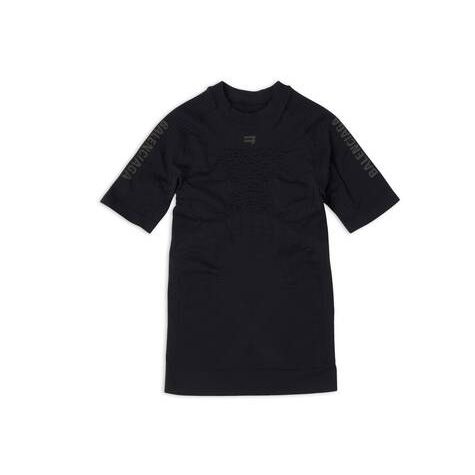 Women's Balenciaga Sporty B Crewneck Short Sleeve Athletic Tops Black | 2413OMQLT