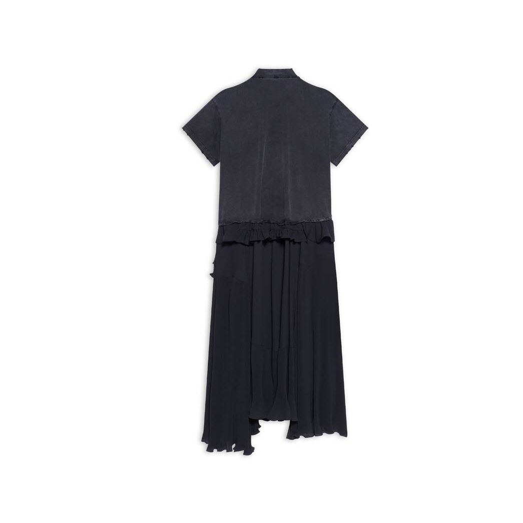 Women's Balenciaga Sporty B T-shirt Dress Skirts Black | 1520QCZJR