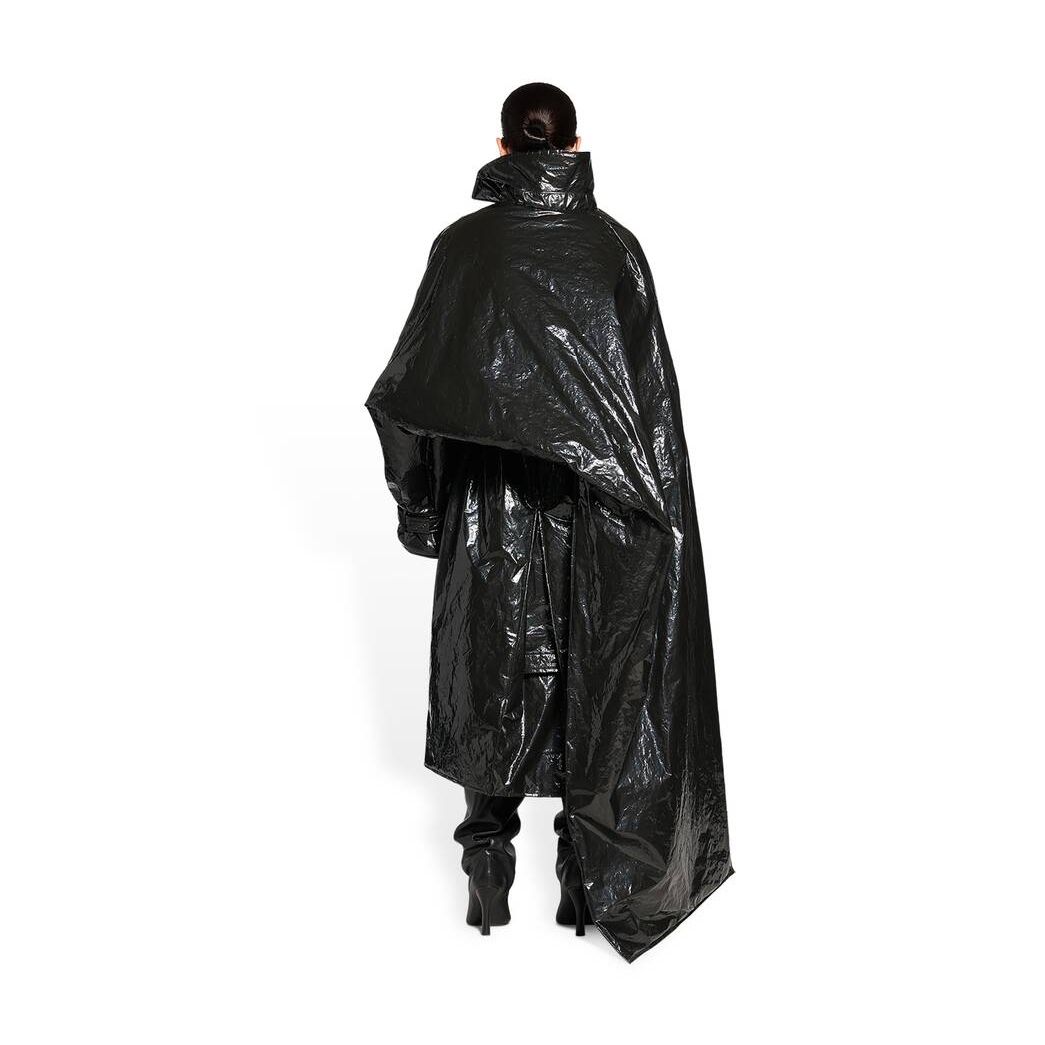 Women's Balenciaga Stola Trench Jackets Black | 6017CYMWO