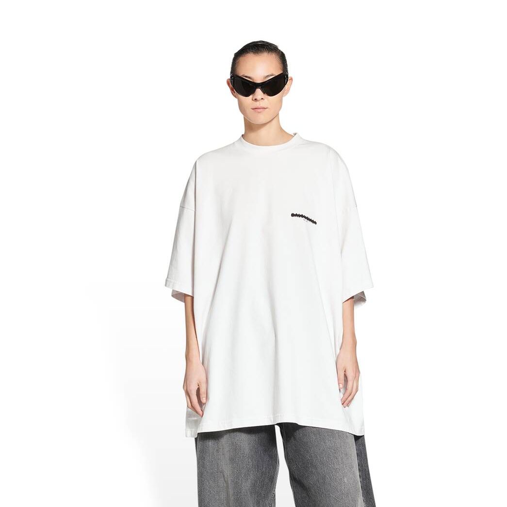 Women's Balenciaga Strike 1917 Off T Shirts White | 6384BIQMZ