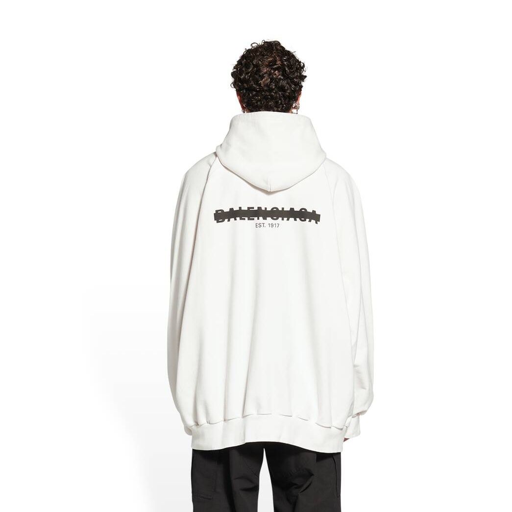 Women's Balenciaga Strike 1917 Oversized Hoodie Cream | 4598AJXPC