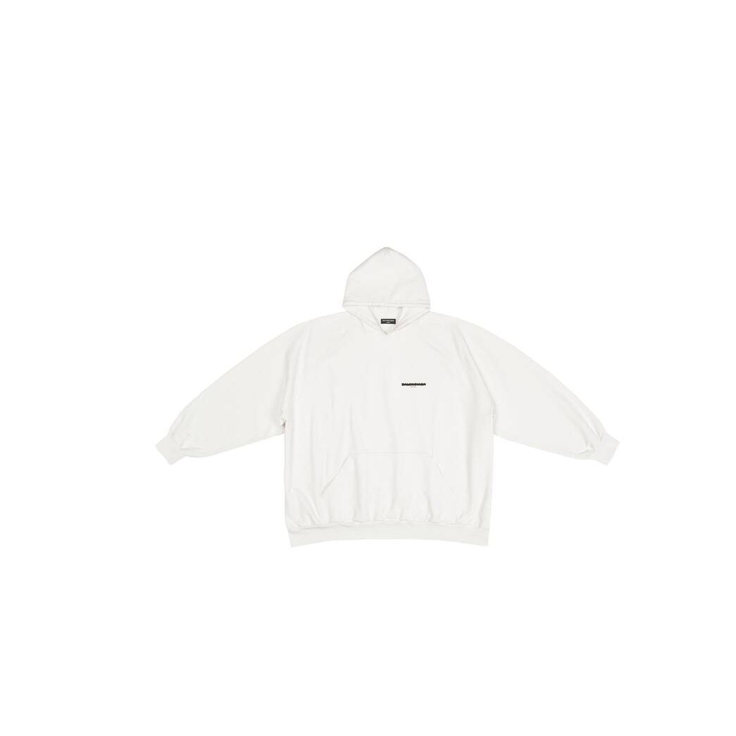 Women's Balenciaga Strike 1917 Oversized Hoodie Cream | 4598AJXPC