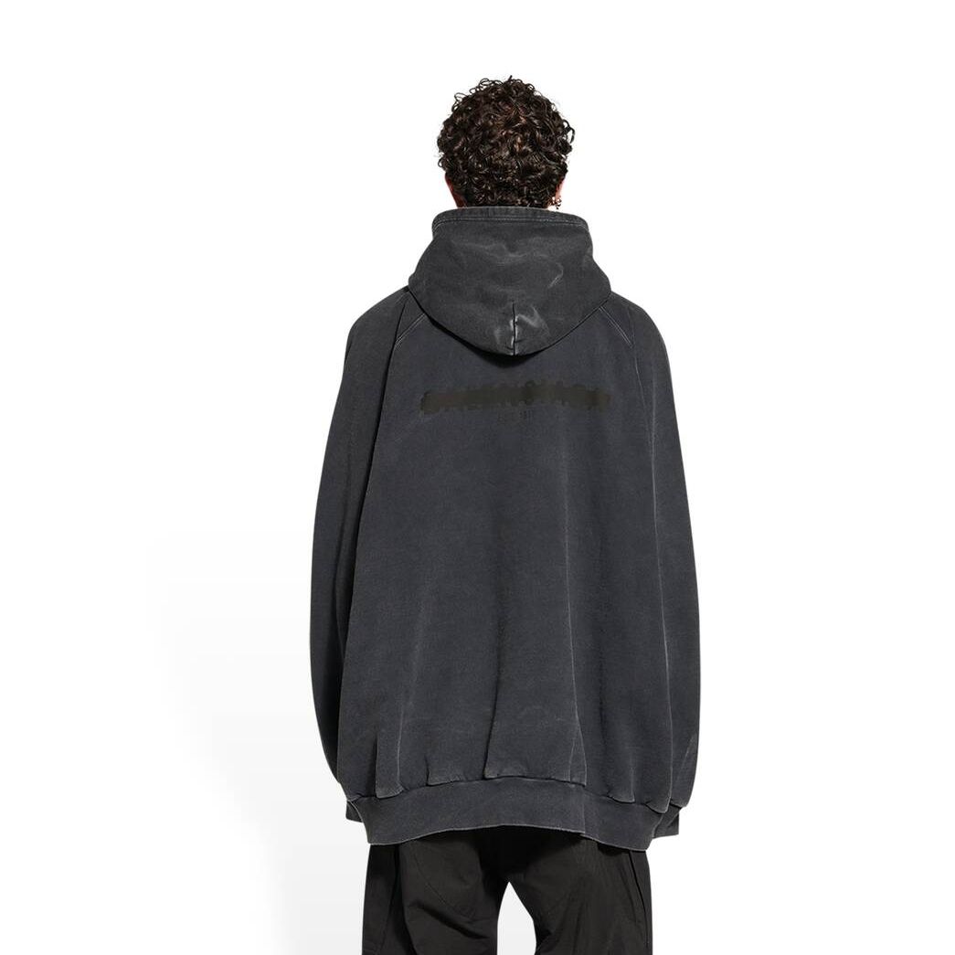 Women's Balenciaga Strike 1917 Oversized Hoodie Black | 9261SWEBO