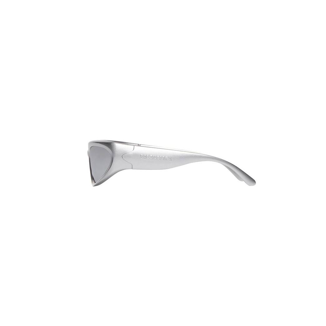 Women's Balenciaga Swift Oval Sunglasses Silver | 0251KBSCR