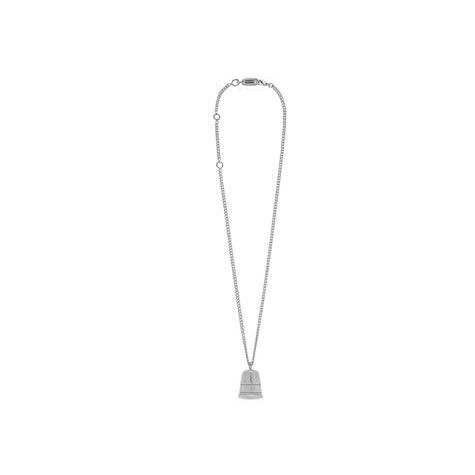 Women's Balenciaga Thimble Necklace Jewelry Silver | 4309PVMON