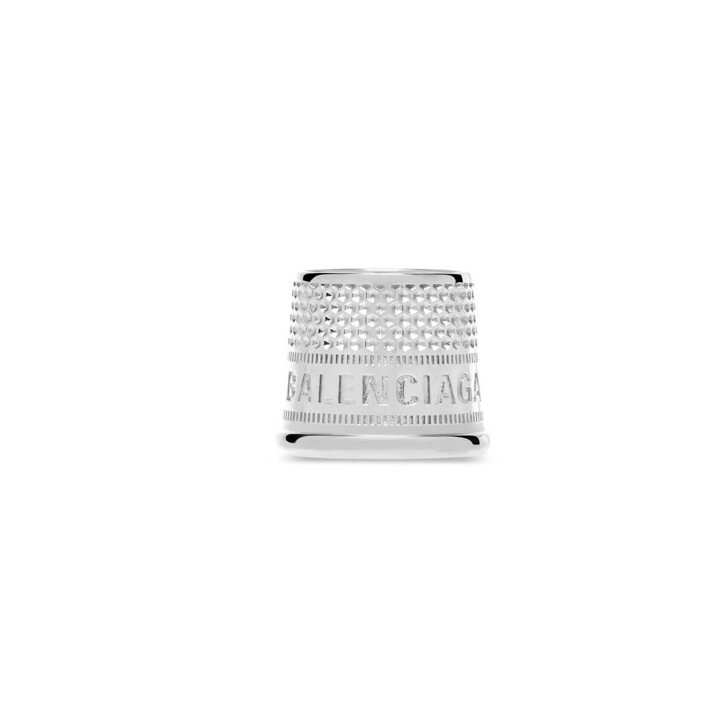 Women's Balenciaga Thimble Ring Jewelry Silver | 8924AJCHZ