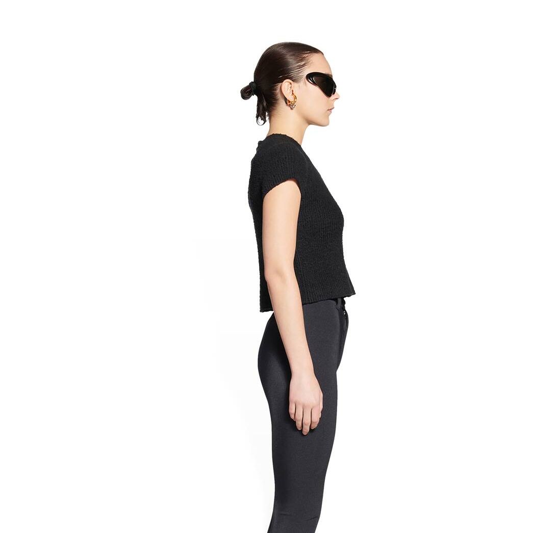 Women's Balenciaga Tops Black | 8263THVMQ