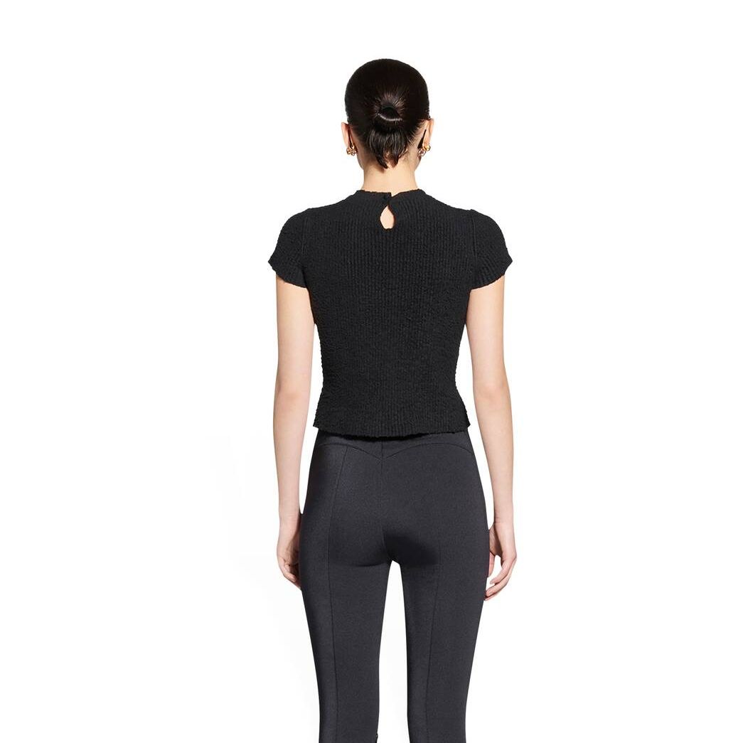 Women's Balenciaga Tops Black | 8263THVMQ