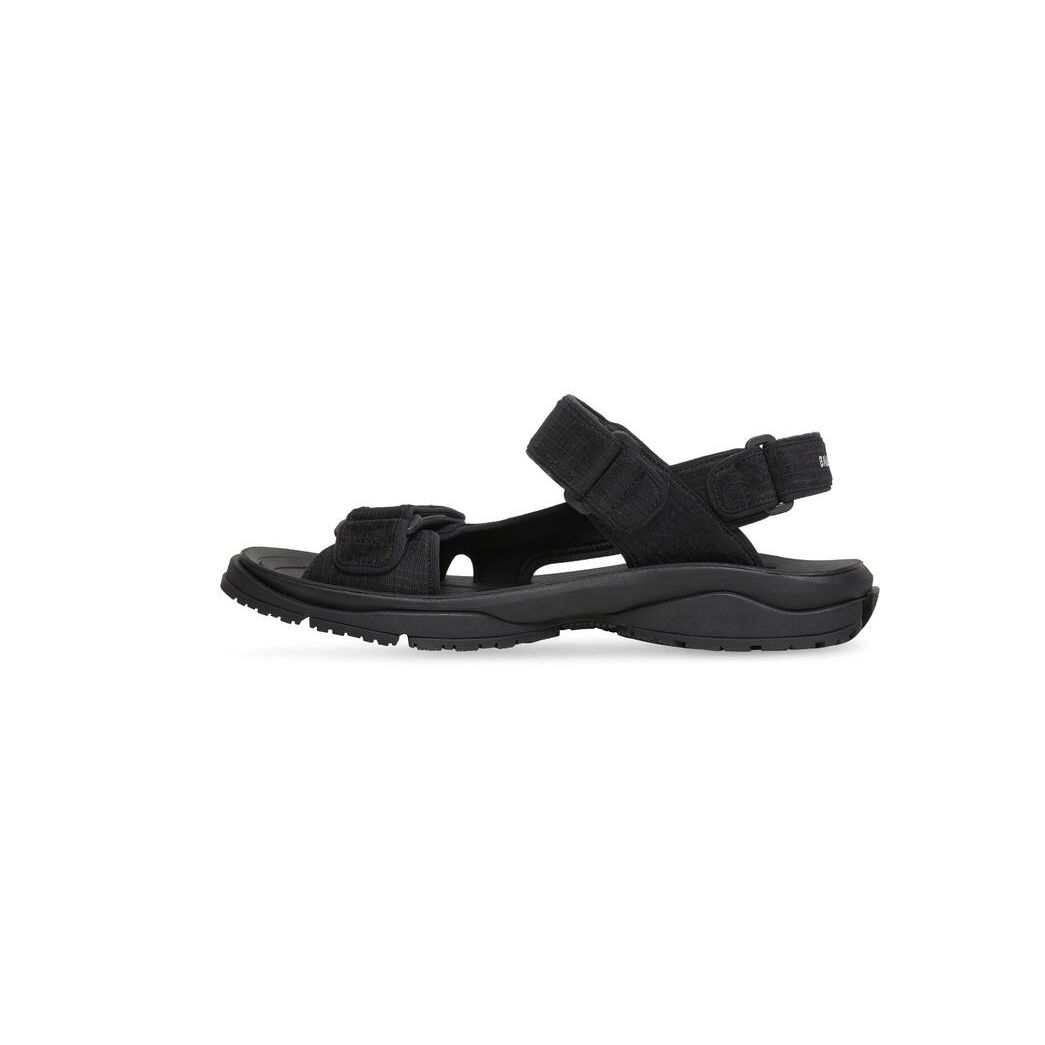 Women's Balenciaga Tourist Sandals Black | 3824KOMTB