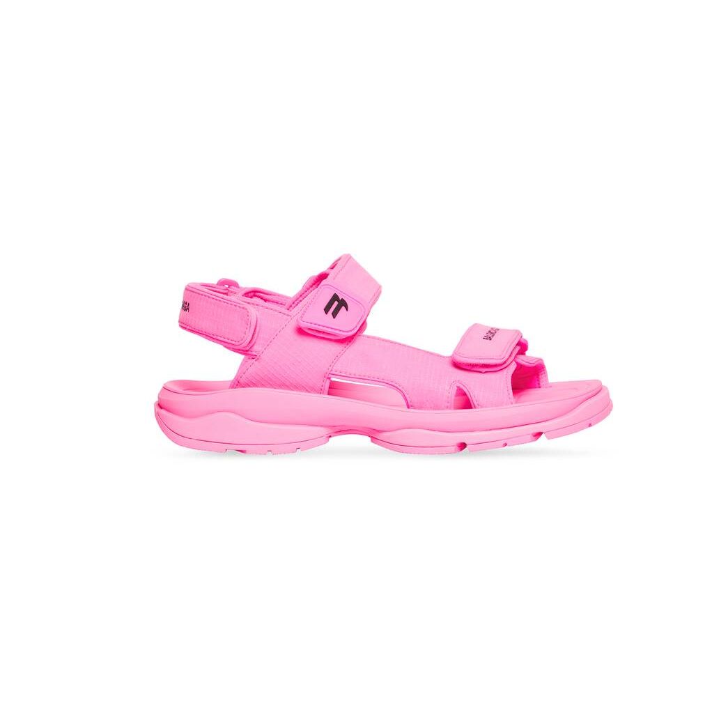 Women\'s Balenciaga Tourist Sandals Pink | 2498BUZQT