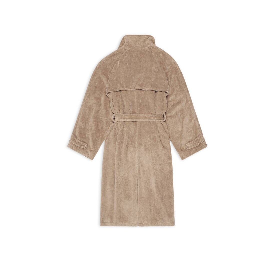 Women's Balenciaga Towel Trench Coat Jackets Beige | 2059NJRFA