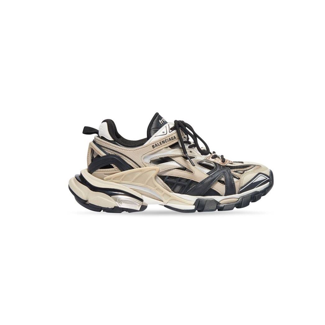 Women\'s Balenciaga Track.2 Sneakers Beige / Black | 9341BYJKD