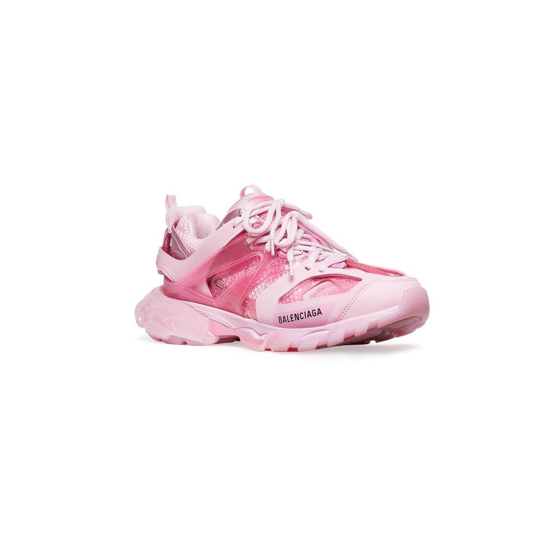 Women's Balenciaga Track Clear Sole Sneakers Pink | 1792HXNQA