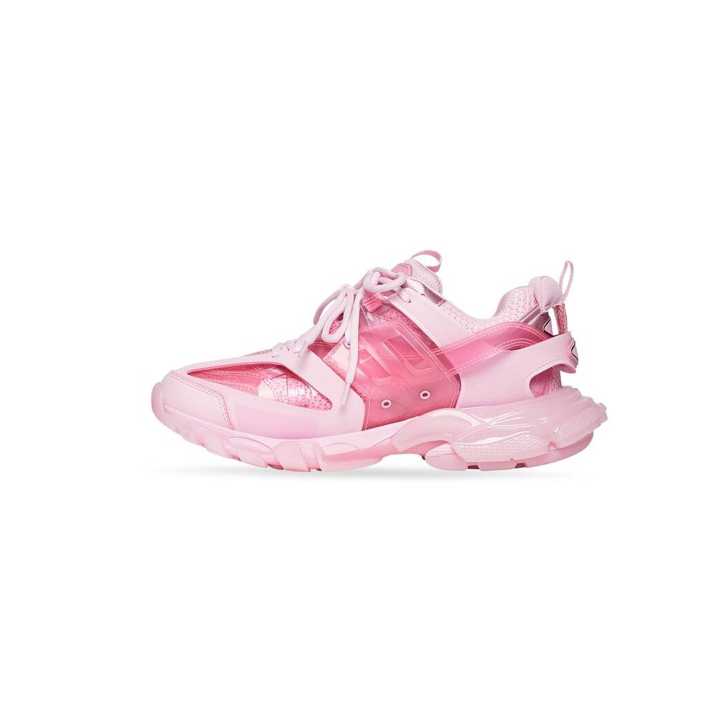 Women's Balenciaga Track Clear Sole Sneakers Pink | 1792HXNQA