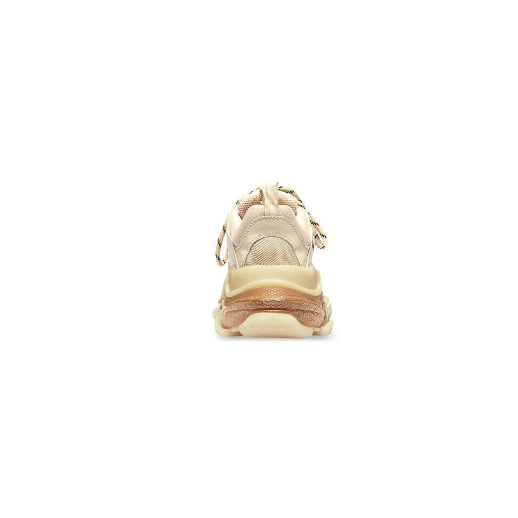 Women's Balenciaga Triple S Clear Sole Sneakers Beige | 3047MZWUD