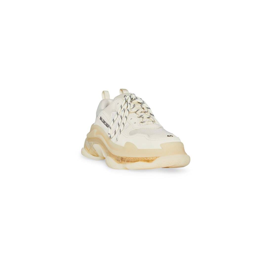 Women's Balenciaga Triple S Clear Sole Sneakers Beige | 4769DLHMB