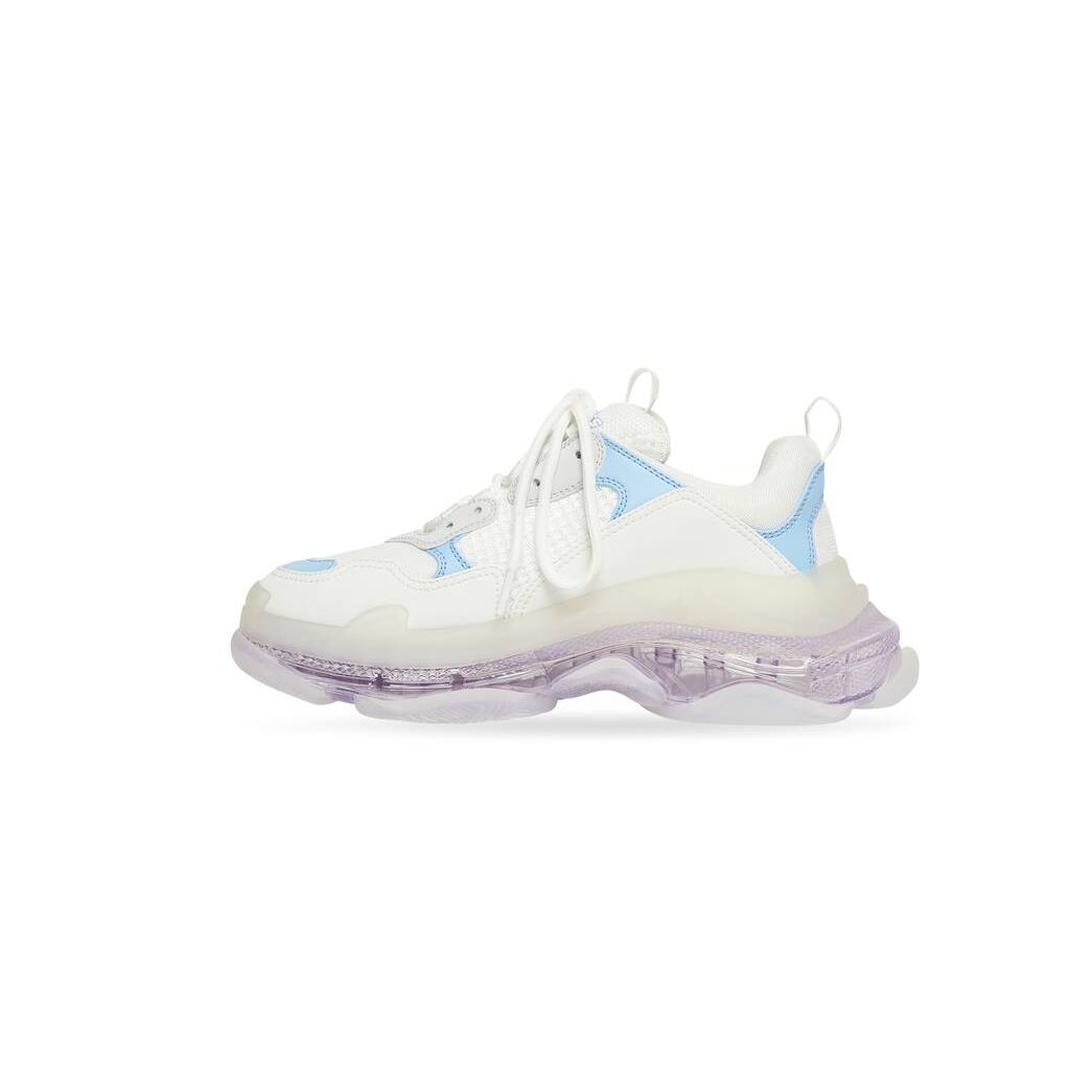 Women's Balenciaga Triple S Clear Sole Sneakers Light Blue | 8439DPUWM