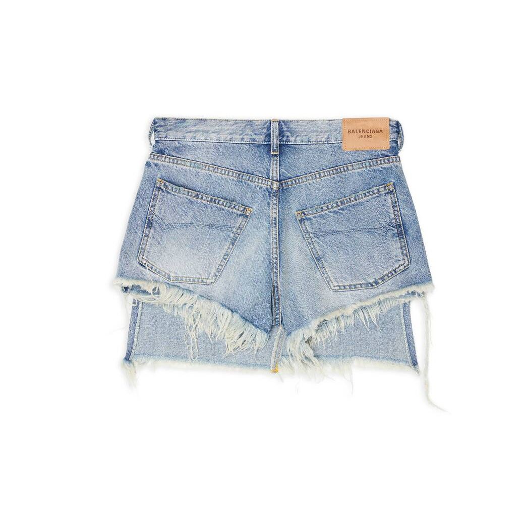 Women's Balenciaga Trompe L'oeil Mini Skirts Blue | 1260OLTKW