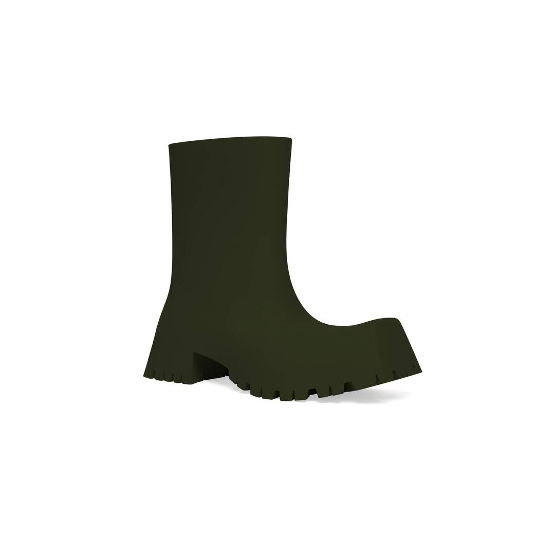 Women's Balenciaga Trooper Rubber Boots Green | 7308UIKXB