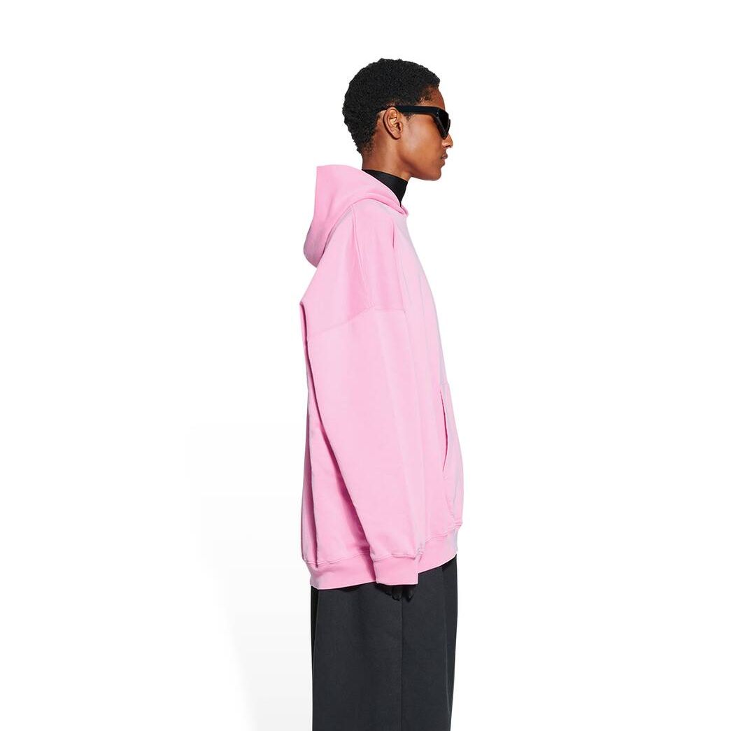 Women's Balenciaga Turn Large Fit Hoodie Pink | 5207RCLNH