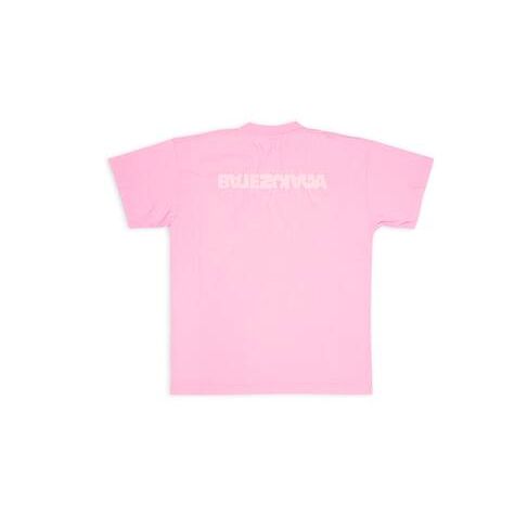 Women's Balenciaga Turn Medium Fit T Shirts Pink | 8093VUTPH