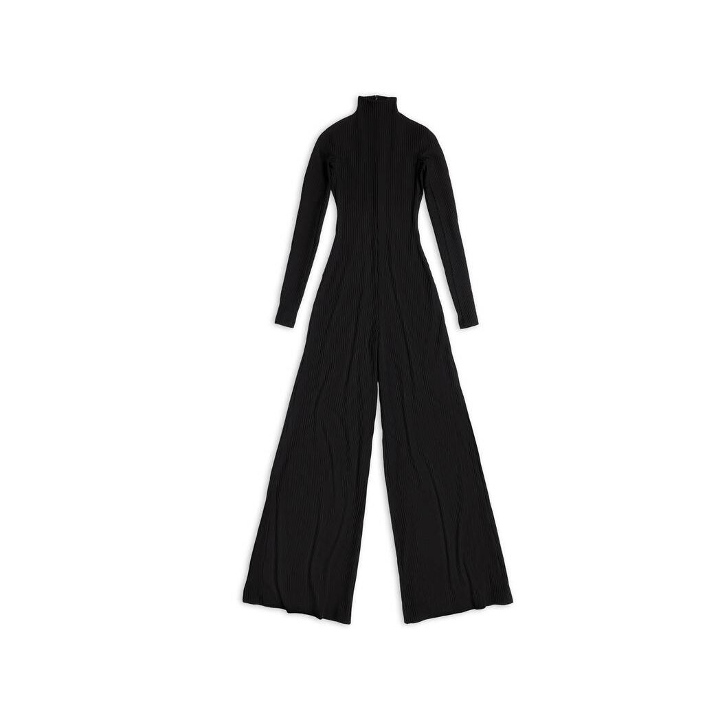 Women's Balenciaga Turtleneck Overall Pants Black | 7658QRDGZ