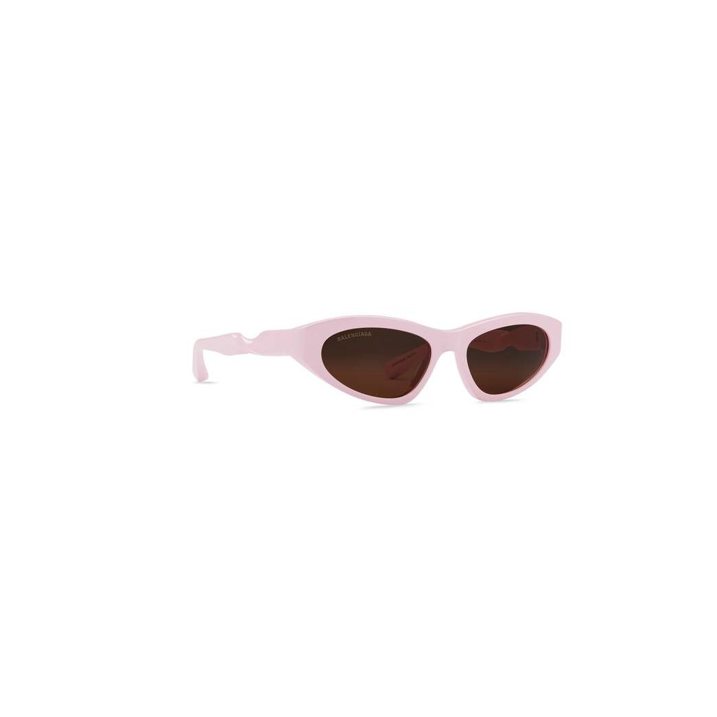 Women's Balenciaga Twist Cat Sunglasses Pink | 0829XWJET