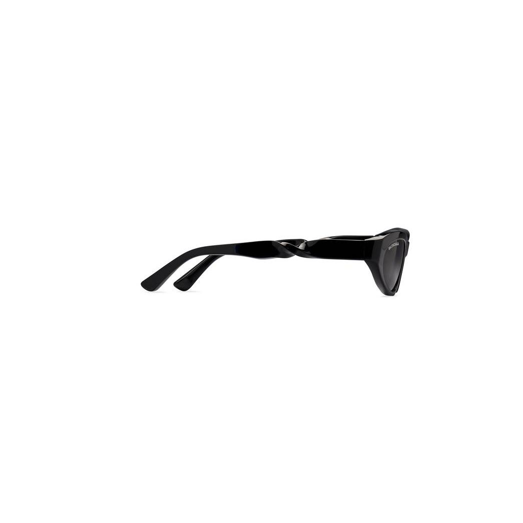 Women's Balenciaga Twist Cat Sunglasses Black | 3018OSJMF