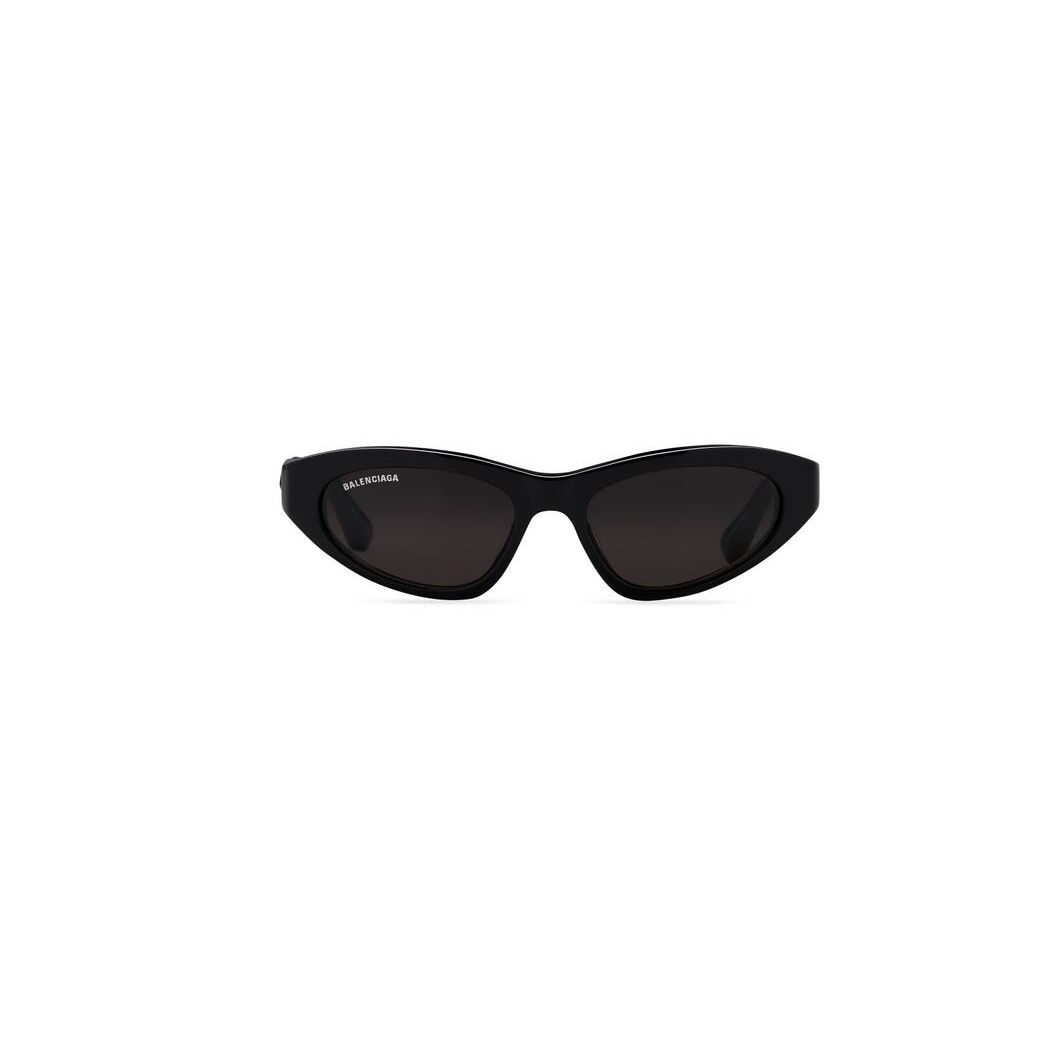 Women\'s Balenciaga Twist Cat Sunglasses Black | 3018OSJMF