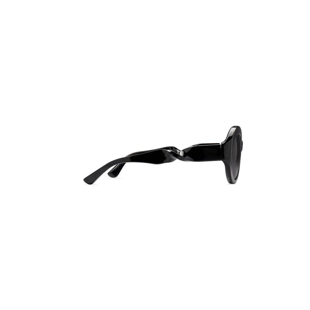 Women's Balenciaga Twist Round Sunglasses Black | 1476PKGTA