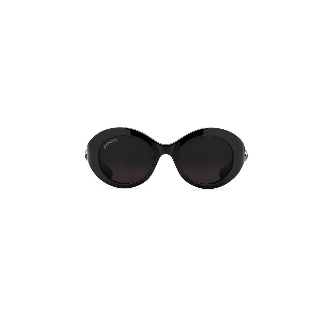 Women\'s Balenciaga Twist Round Sunglasses Black | 1476PKGTA