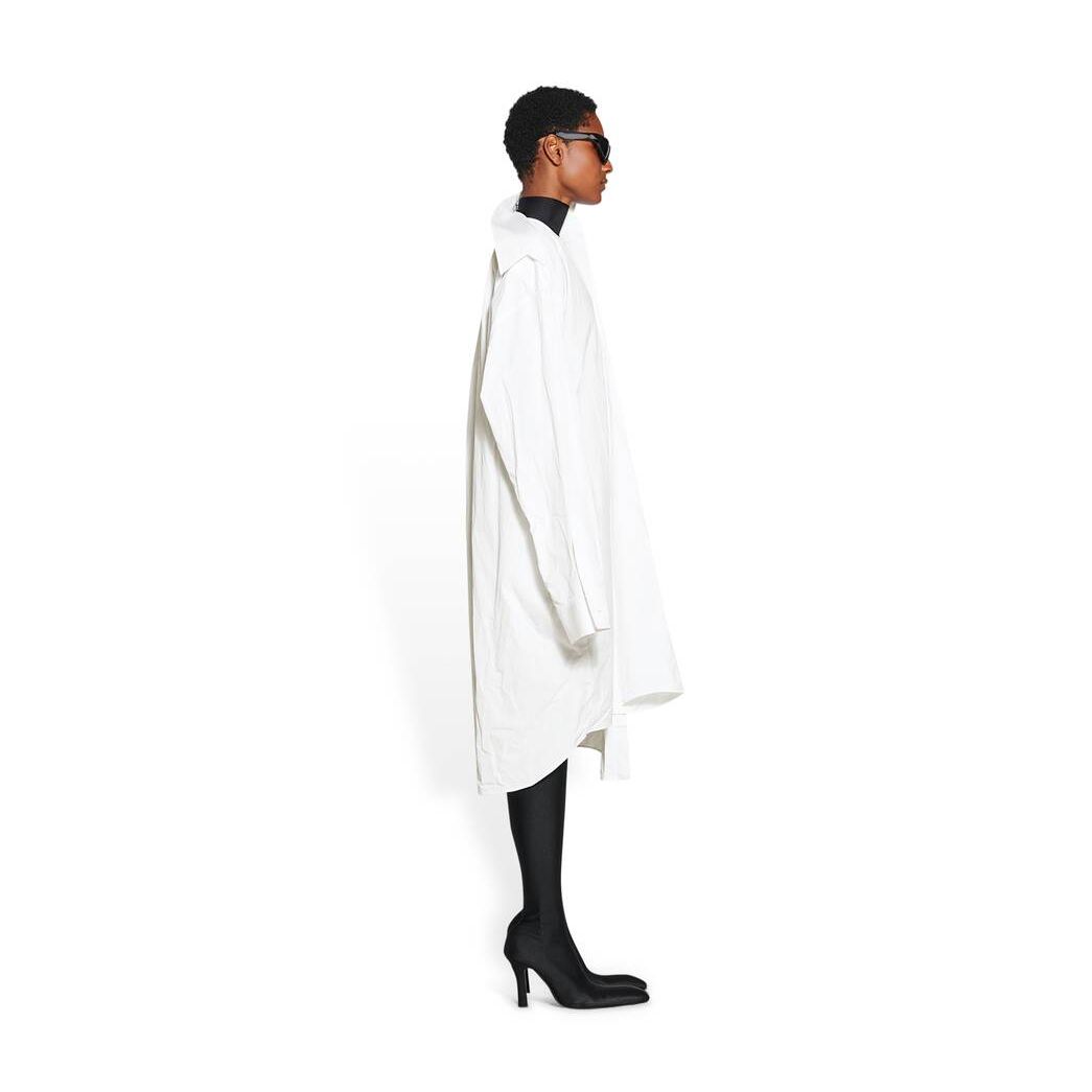 Women's Balenciaga Twisted Shirt Dress Skirts White | 1547NETKX