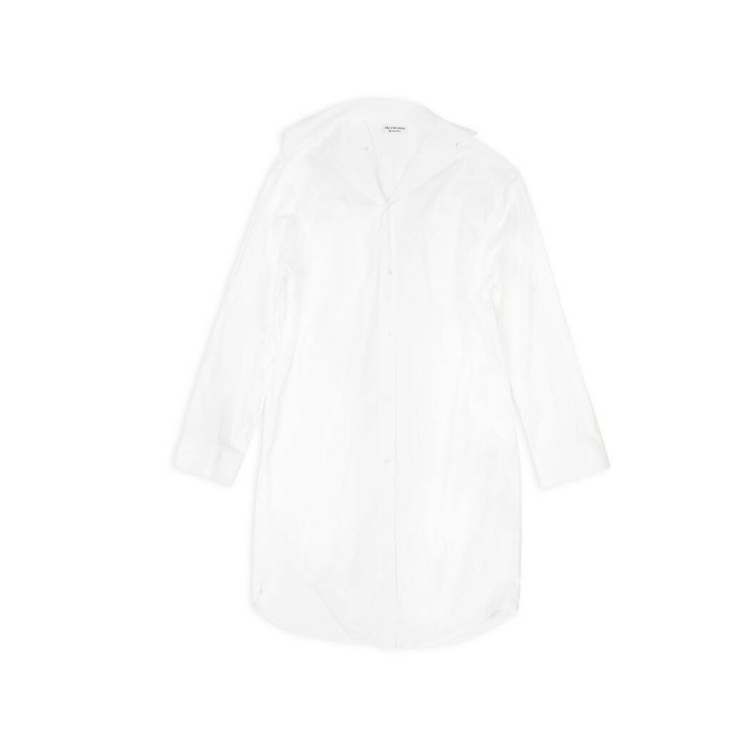 Women's Balenciaga Twisted Shirt Dress Skirts White | 1547NETKX