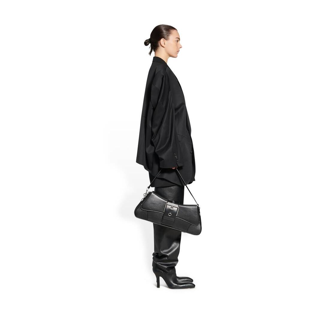 Women's Balenciaga Twisted Sleeve Jackets Black | 6042TEHQC