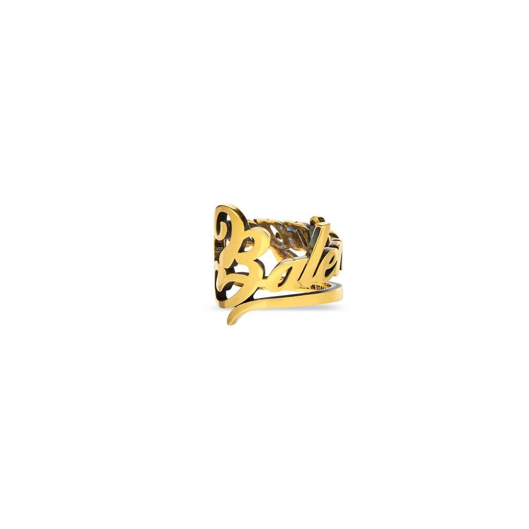 Women's Balenciaga Typo Ring Jewelry Gold | 1329VEZPD