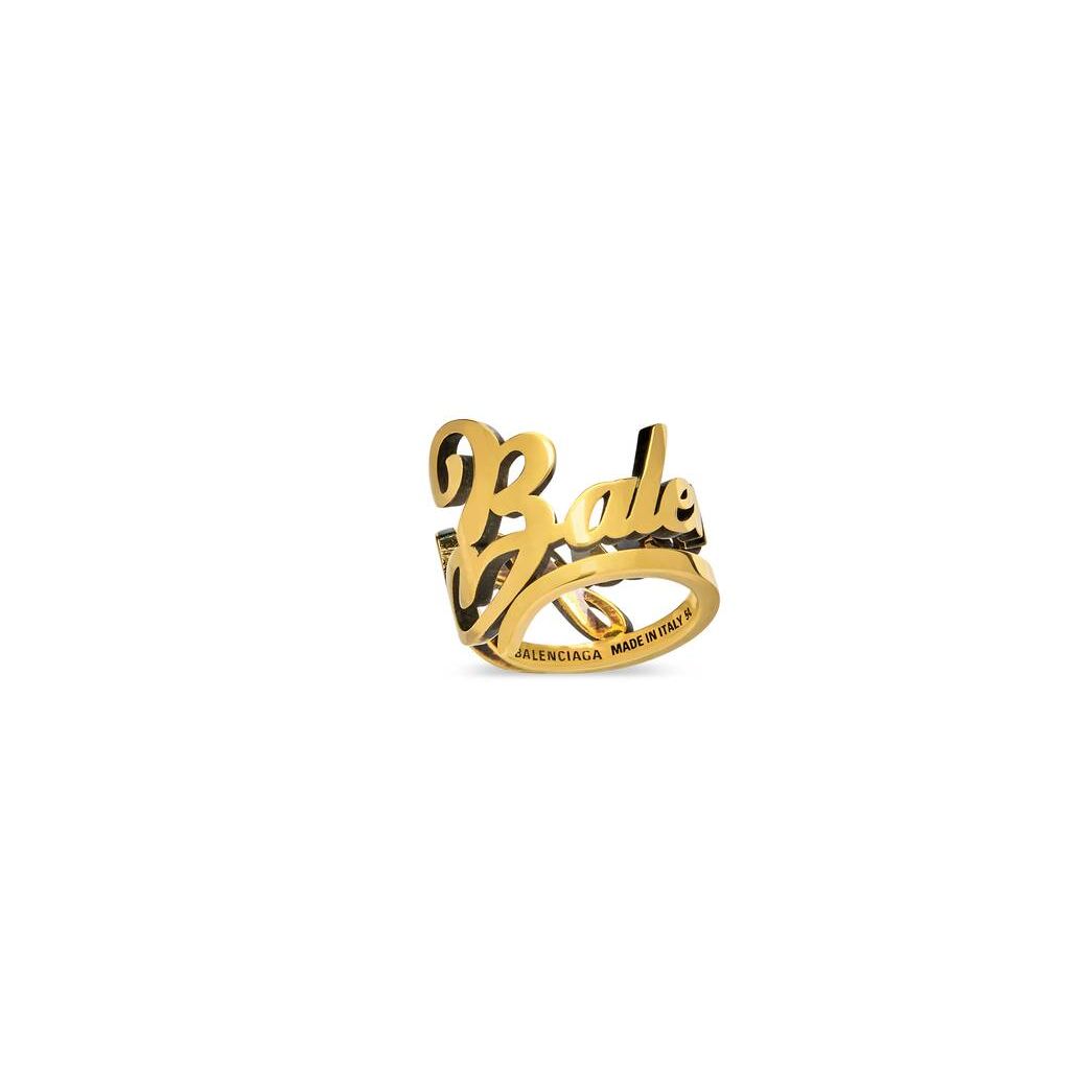 Women\'s Balenciaga Typo Ring Jewelry Gold | 1329VEZPD