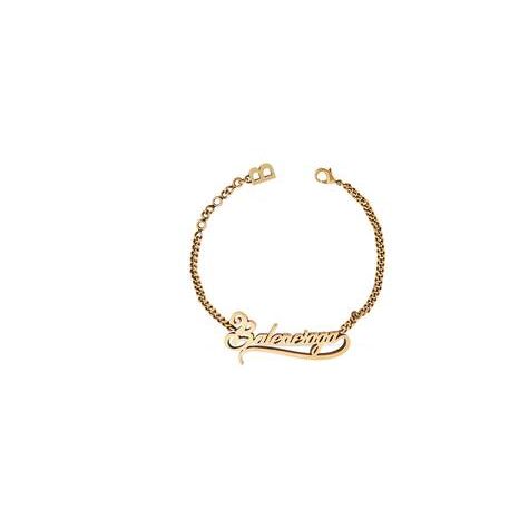 Women's Balenciaga Typo Valentine Bracelet Jewelry Gold | 0385JZMOS