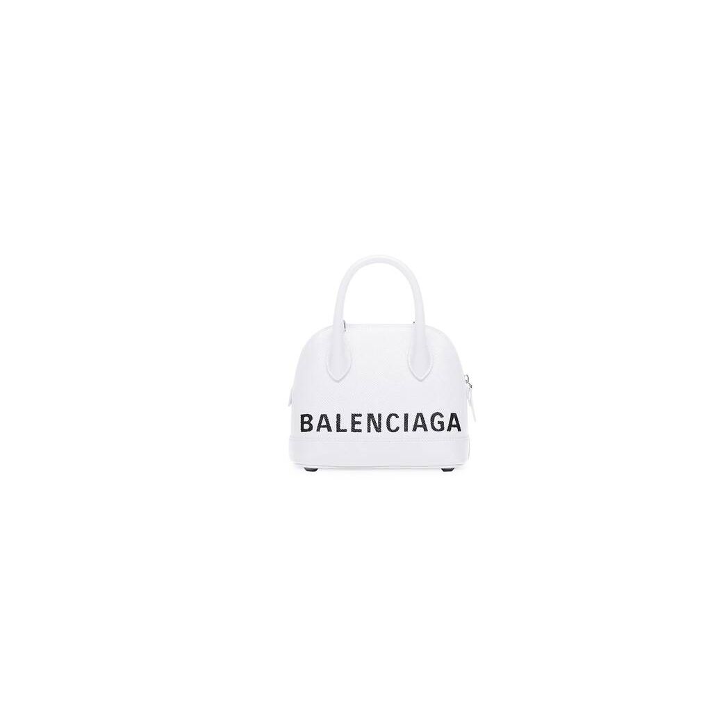 Women's Balenciaga Ville Xxs Handbag Mini Bag White / Black | 2374UEQGK