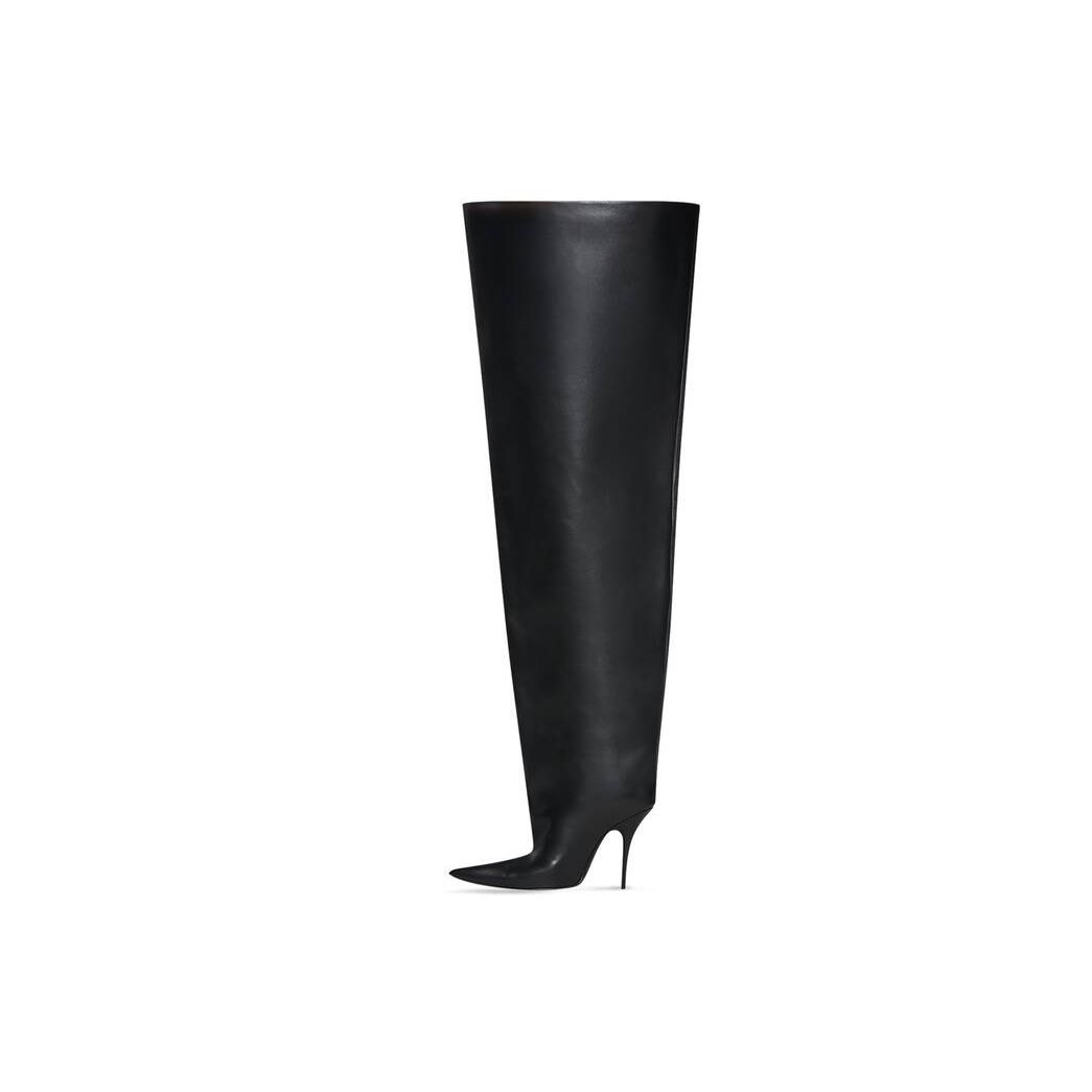 Women's Balenciaga Waders 110mm Overknee Boots Black | 5386JCUWR