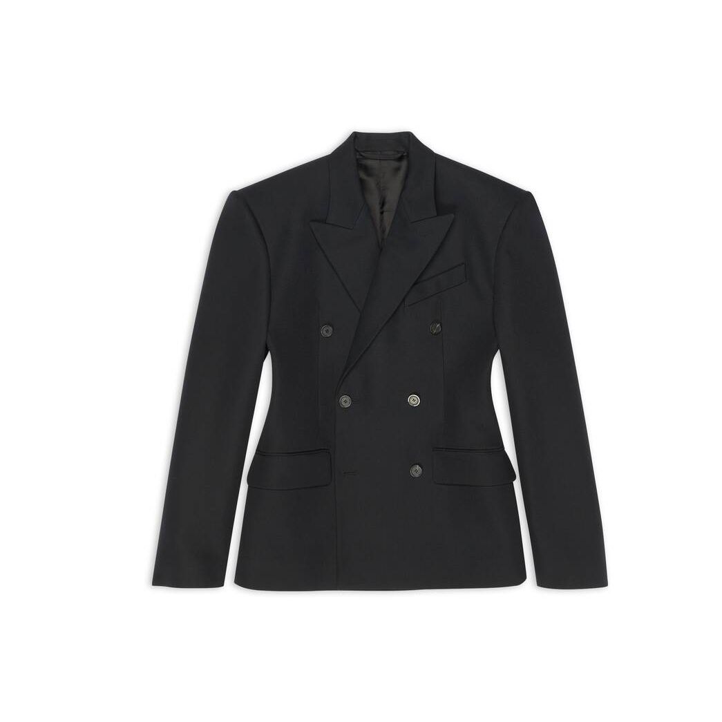 Women's Balenciaga Waisted Jackets Black | 1290RESBT