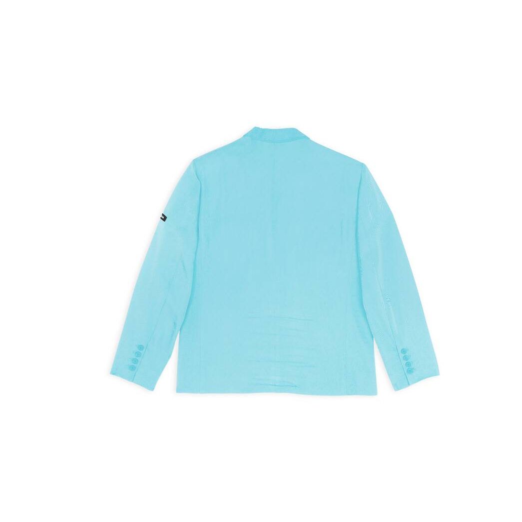 Women's Balenciaga Washed Jackets Blue | 4158LEYNS