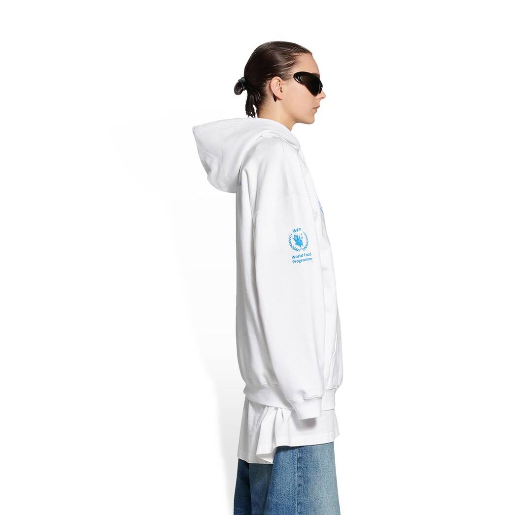 Women's Balenciaga Wfp Medium Fit Hoodie White | 2643SXDNE