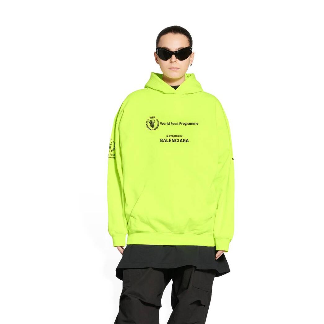 Women's Balenciaga Wfp Medium Fit Hoodie Yellow | 5169ABIHP