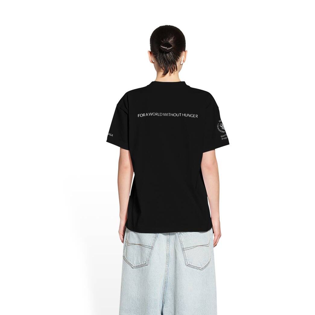 Women's Balenciaga Wfp Medium Fit T Shirts Black | 5167MZRHL